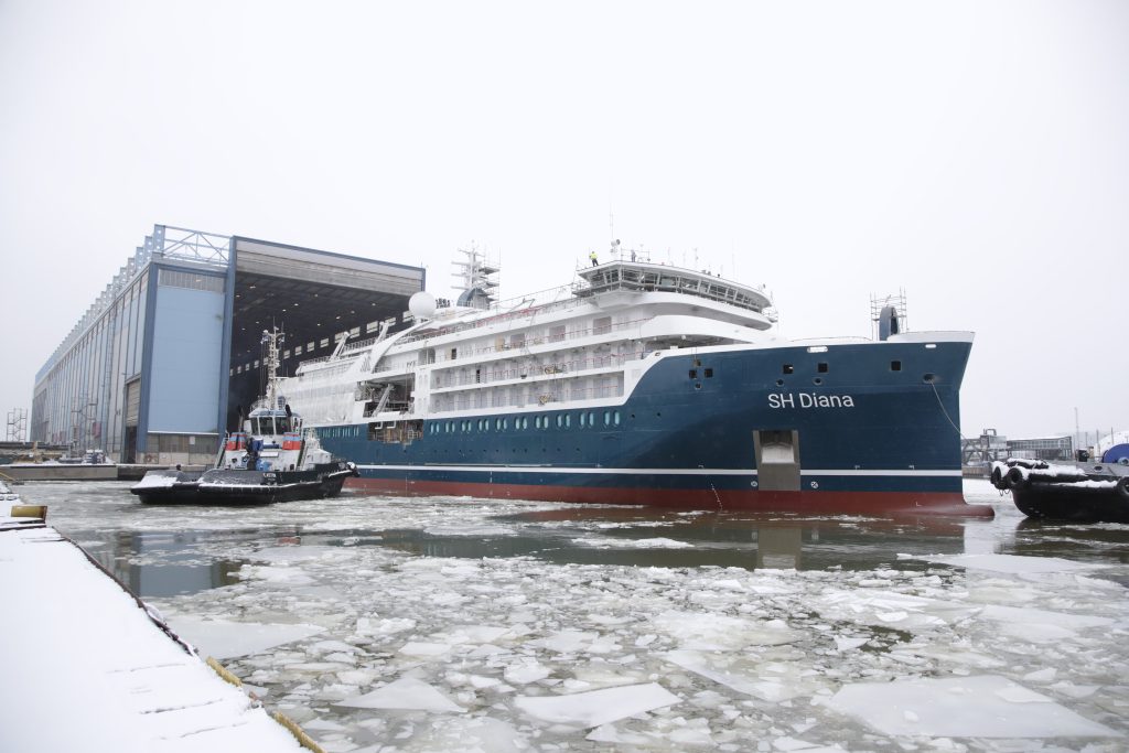 NB518 – SH DIANA FLOATED OUT OF DRY DOCK AND ON SCHEDULE FOR SPRING MAIDEN SEASON